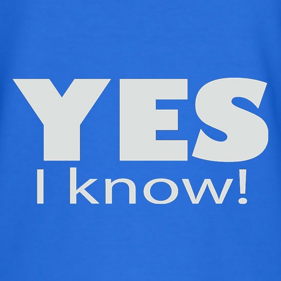 Yes I Know t shirt